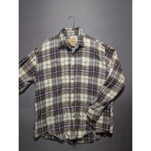 Cold Storage Foul Weather Button Down Flannel Brown Mens XL